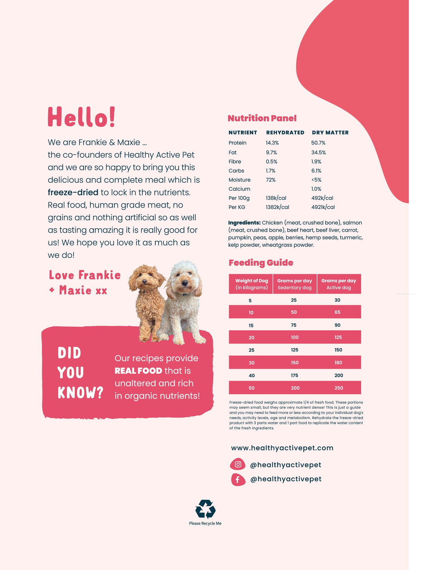 Freeze Dried Complete Raw Dog Food & Treats