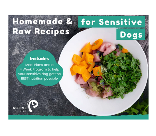 Homemade Recipe eBook For SENSITIVE Dogs & 4 Week Plan