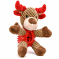 Dog Chew Christmas Reindeer Toy Durable Plush Squeak Toy for Teeth Cleaning