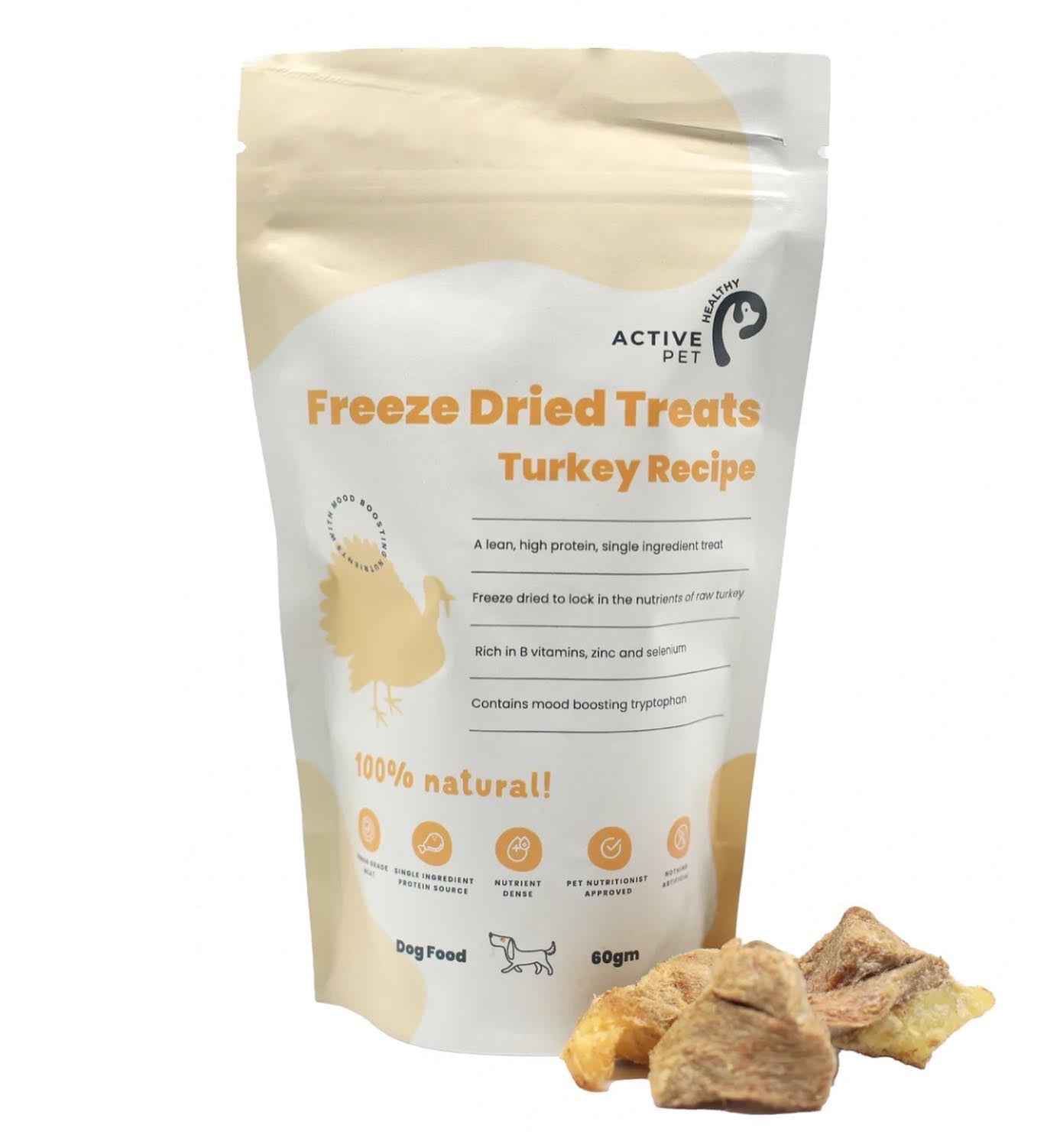 Freeze Dried Raw Turkey Treats & Complete Salmon, Chicken & Beef Meal Double Pack